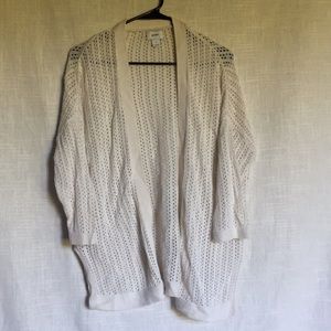 white cardigan